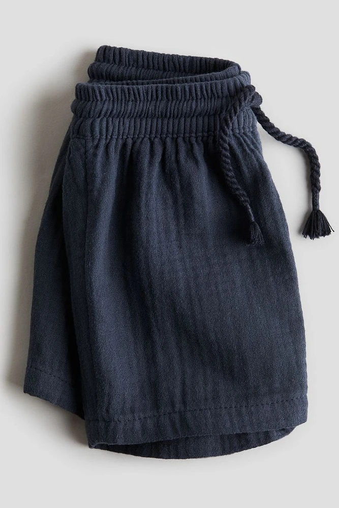 Cotton Muslin Shorts