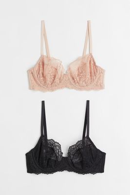 2-pack Non-padded Underwire Lace Bras