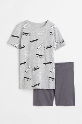 Cotton Jersey Pajama T-shirt and Shorts