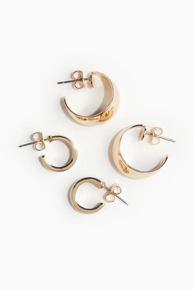 2 Pairs Hoop Earrings