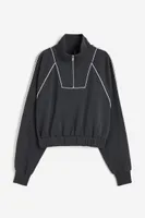 Oversized Half-zip Sweatshirt