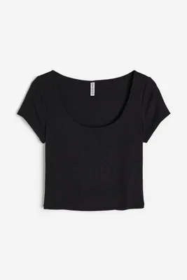 H&M+ Pointelle Jersey Top