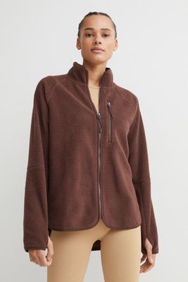 Faux Shearling Track Jacket