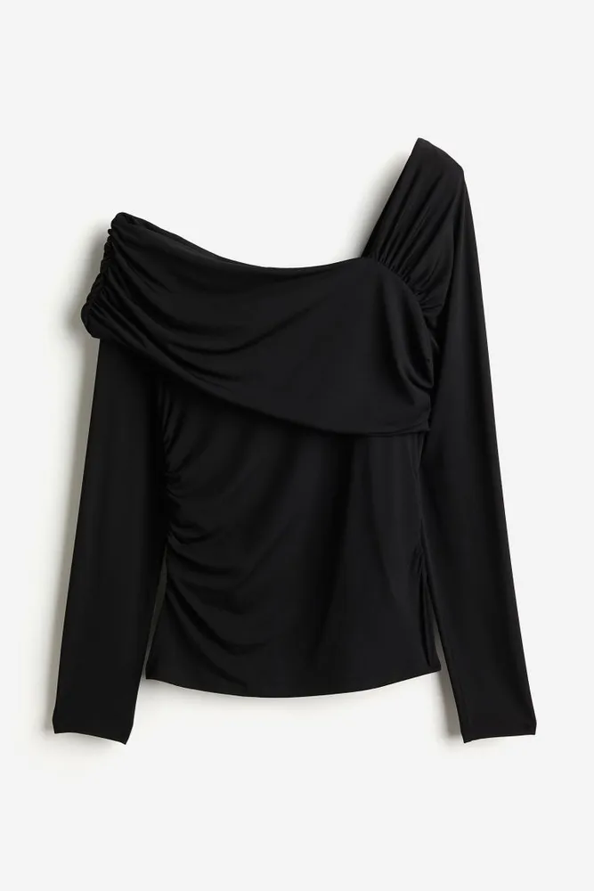 Asymmetric-neck Top