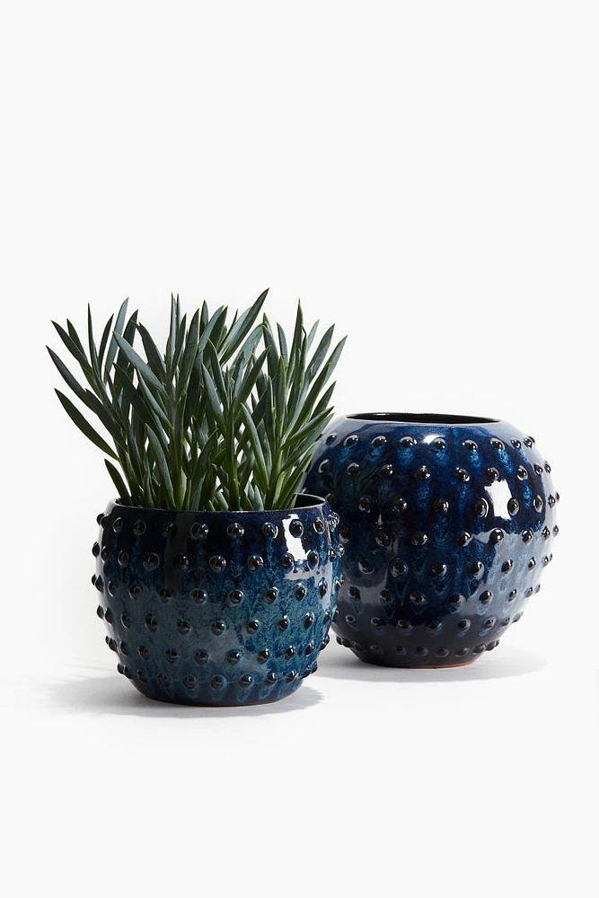 Reactive-glaze Hobnail Vase