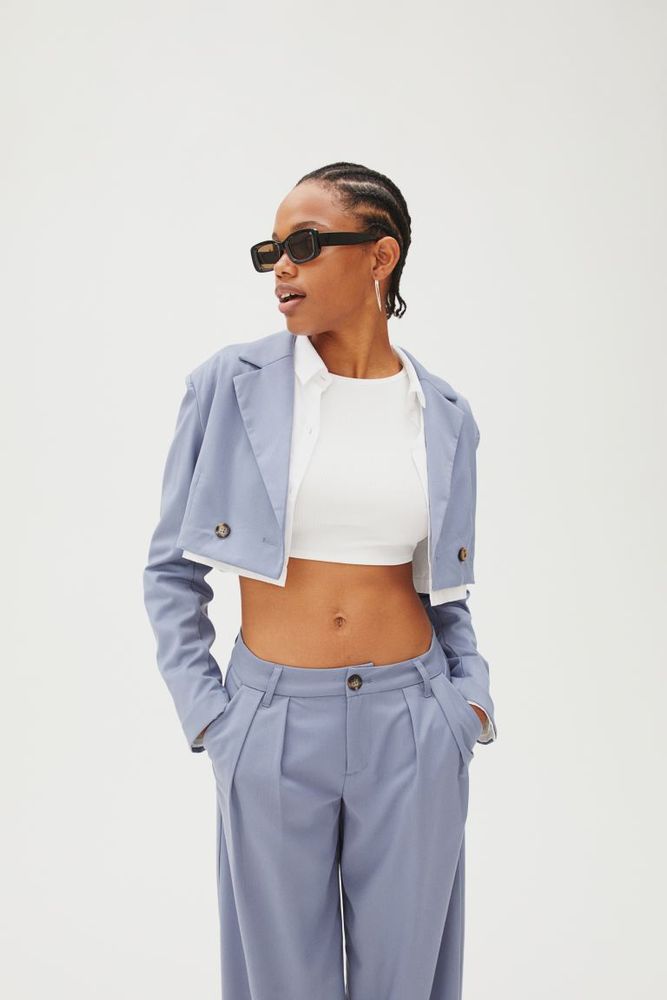 Double-breasted Crop Jacket