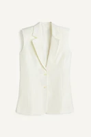 Linen-blend Sleeveless Jacket