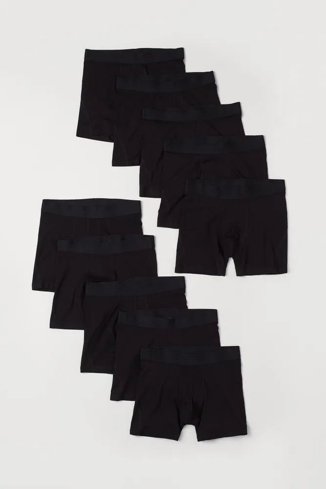 Cotton boxer shorts · Black · Homewear