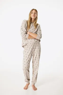 Patterned Jersey Pajamas