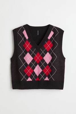 H&M+ Jacquard-knit Sweater Vest