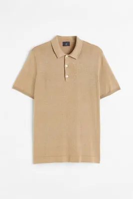 Slim Fit Fine-knit Polo Shirt