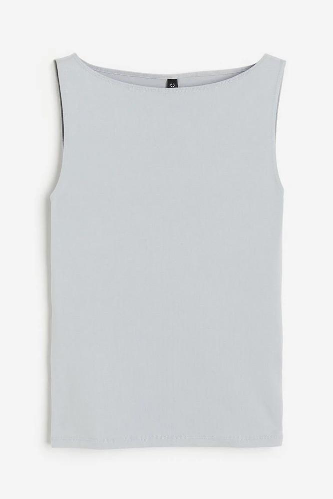 Boat-neck Sleeveless Top