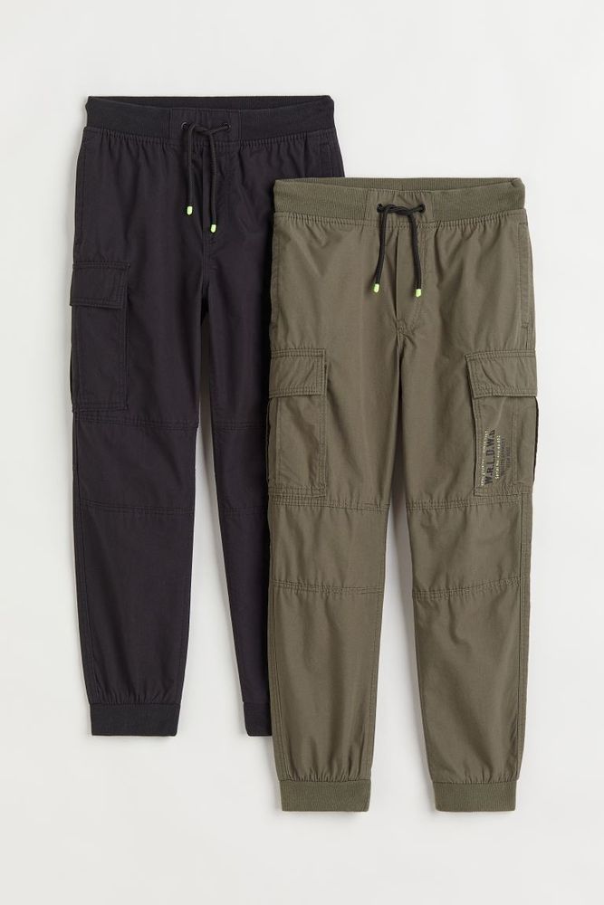 Cotton Twill Cargo Joggers