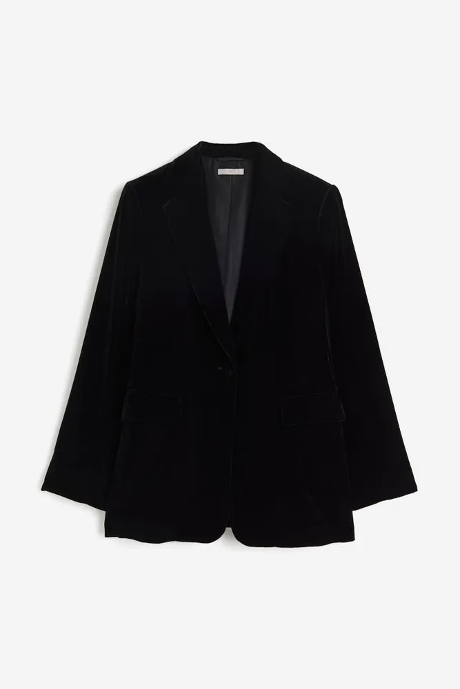 Single-breasted Velvet Jacket