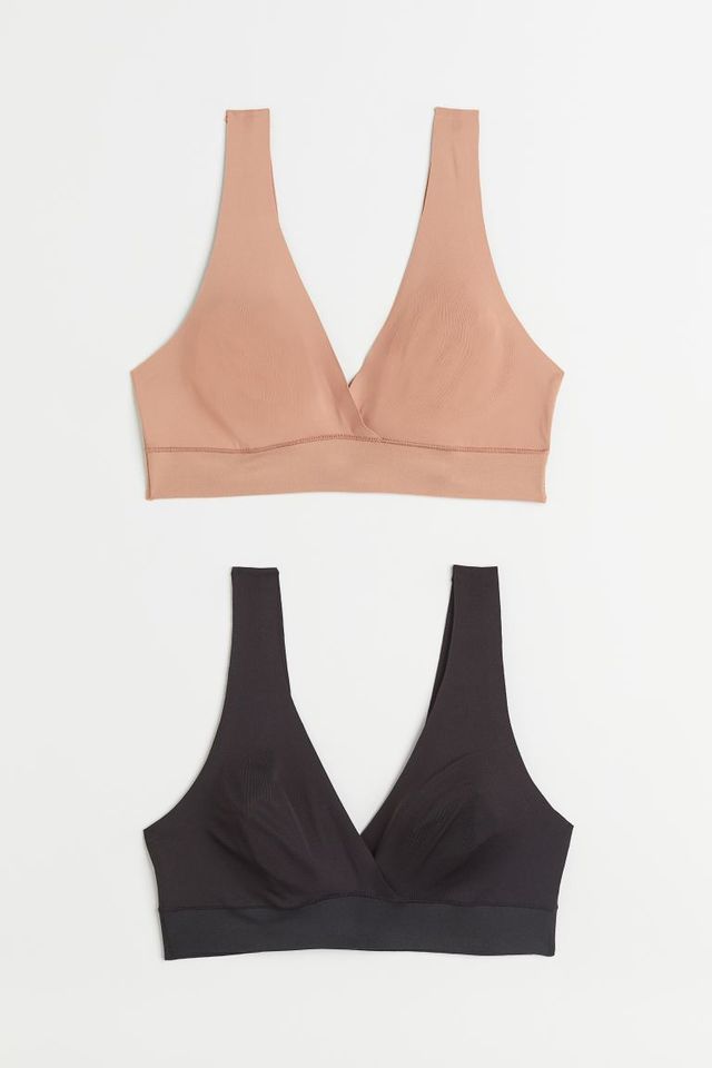 H&M 2-pack Non-padded Jersey Bra Tops