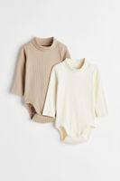 2-pack Ribbed Turtleneck Bodysuits