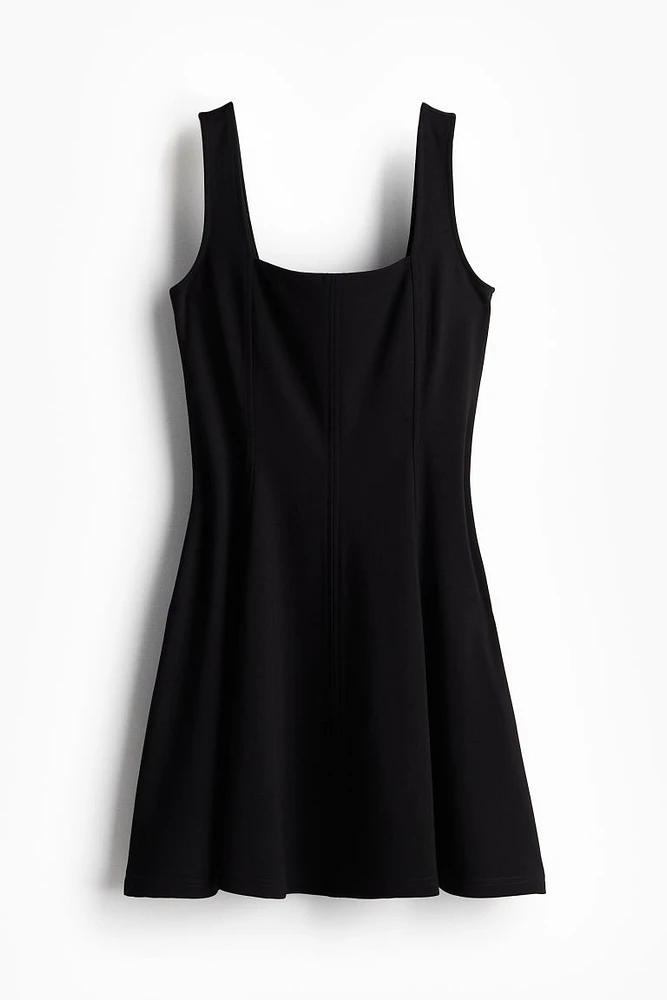 Square-neck Jersey Dress