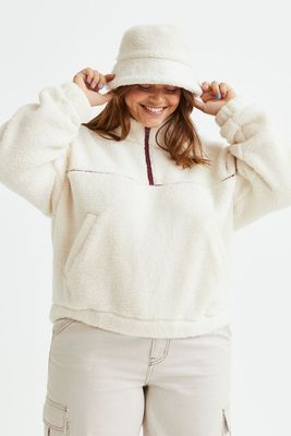 H&M+ Half-zip Teddy Sweatshirt