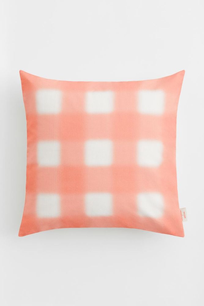 Checked Cotton Cushion Cover