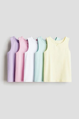 5-pack Scalloped-edge Tank Tops