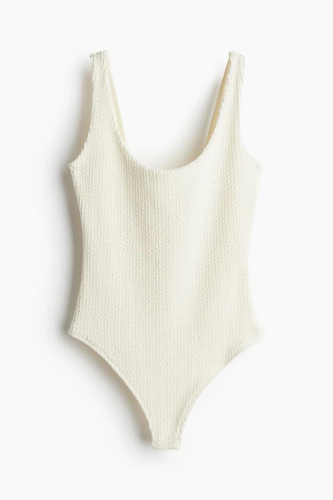 Textured Thong Bodysuit