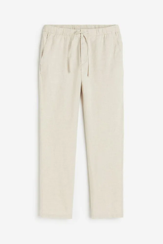 Regular Fit Linen-blend Pants