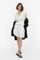 Blouse en coton froissé