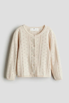 Textured-knit Cotton Cardigan
