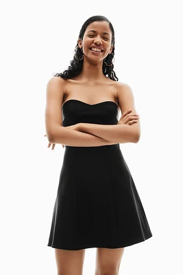 Bandeau Dress with Flared Skirt