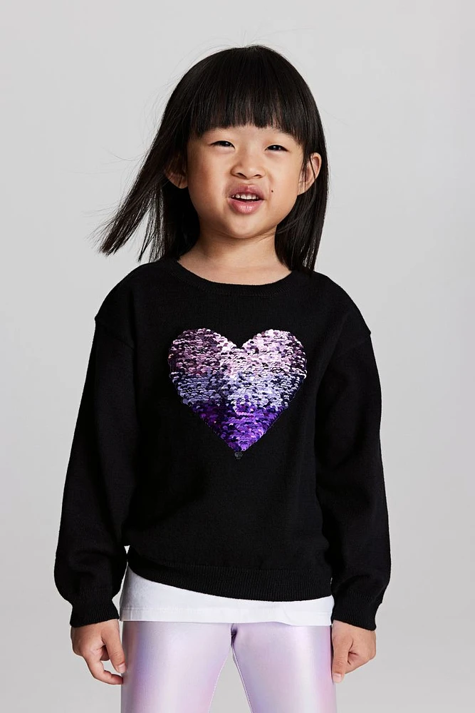 Reversible-sequin Sweater