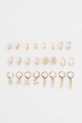 12 Pairs Hoop Earrings