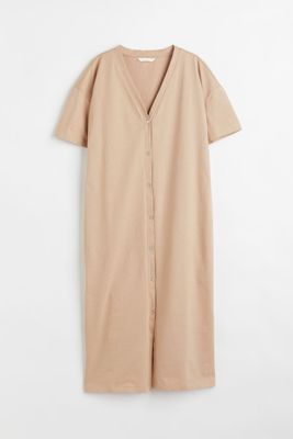 Button-front Jersey Dress