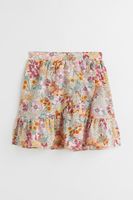 Flounce-trimmed Wrapover Skirt
