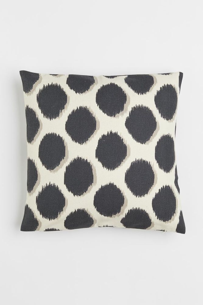 Housse de coussin en coton à motif