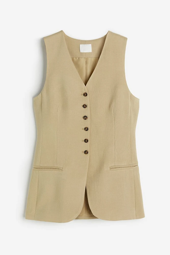 Linen-blend Suit Vest