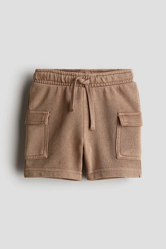 Washed-look Cargo Sweatshorts