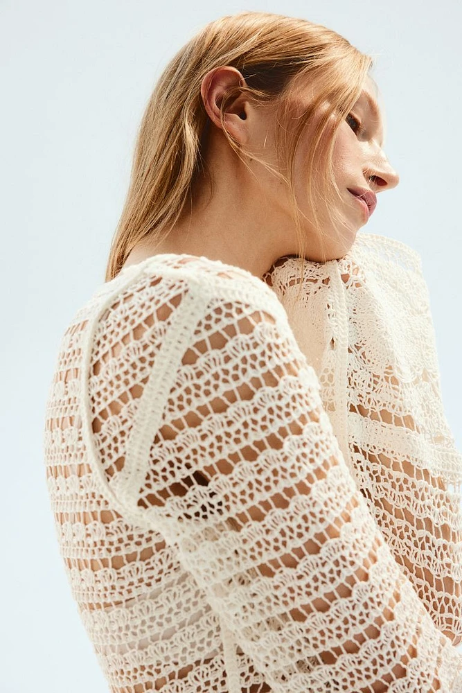 Crochet-look Cardigan