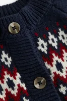 Jacquard-knit Cardigan