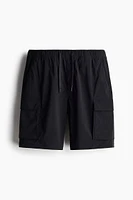 Regular Fit Nylon Cargo Shorts