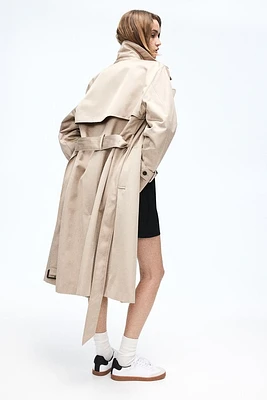 Double-breasted Twill Trench Coat