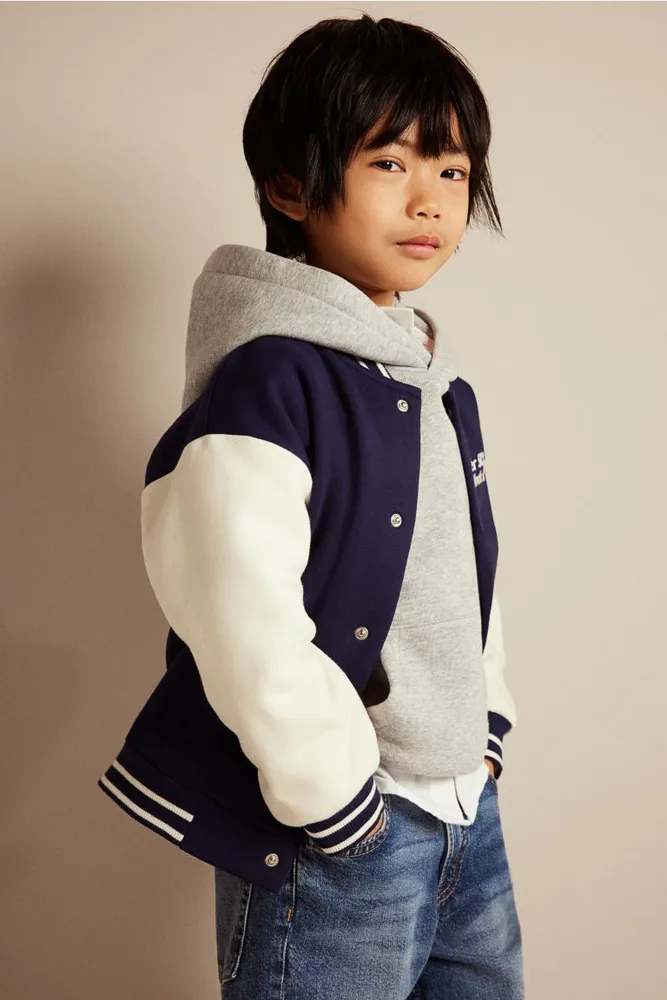 Appliquéd Baseball Jacket