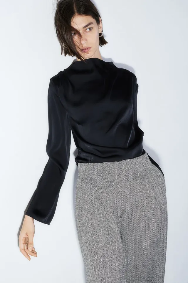 h&m silk blouse
