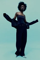 Bodysuit with Extra-narrow Shoulder Straps