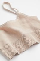 Garter-stitched Knit Crop Top