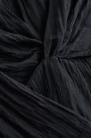 Textured-weave Knot-detail Dress