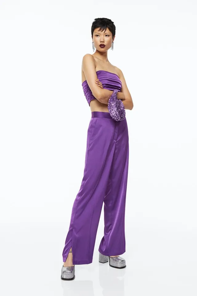 Brigitte Straight Satin Pant