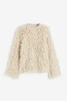 Wool-blend Fluffy-knit Sweater