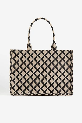 Jacquard-weave Shopper