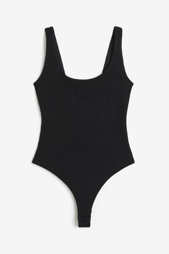 Textured Thong Bodysuit