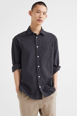 Relaxed Fit Linen-blend Shirt